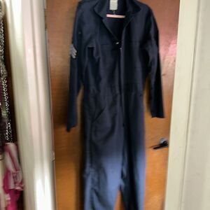 Dickies Mens Coveralls Blue Long Sl Ctn Pockets Zip 3 Stripes *See Descrpition